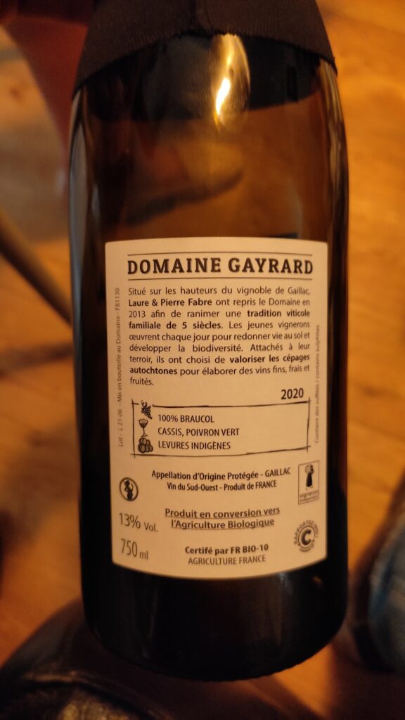 2B Braucol Domaine Gayrard