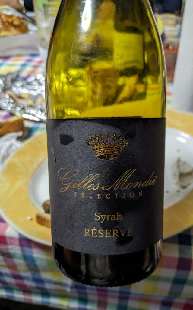 3 Syrah Réserve Gilles Mondié