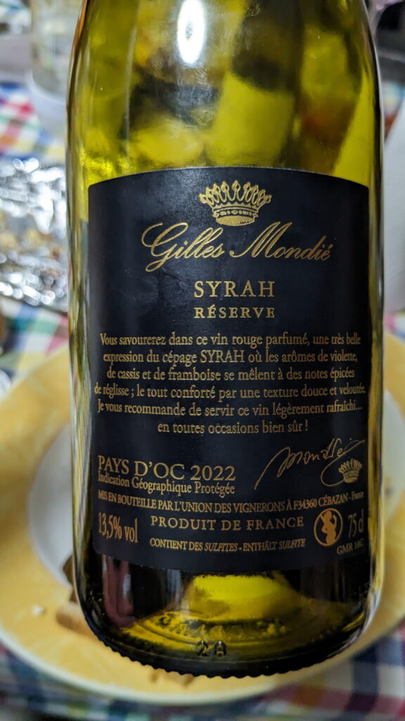 3b Syrah Réserve Gilles Mondié