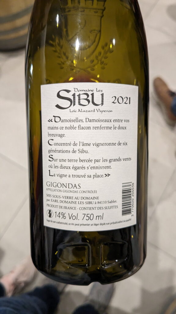 05b Gigondas - Domaine les Sibu