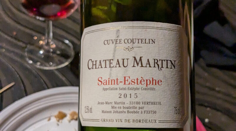 8 Cuvée Coutelin - Château Martin - 2015