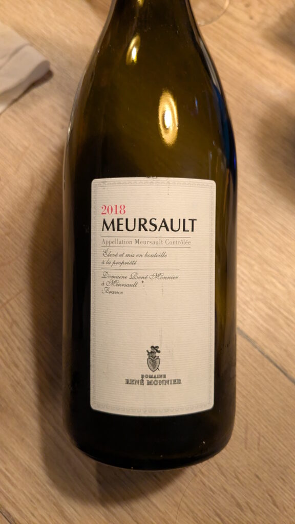 5 Meursault Domaine René Monnier (2018)